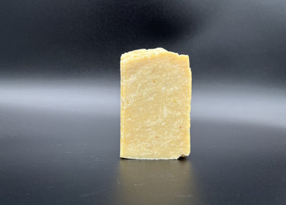 Single soap bar, light yellow in color.